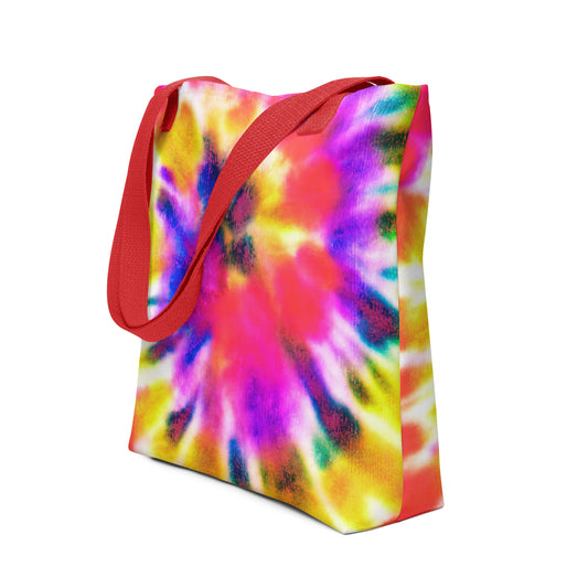 Tote Tie Die Red handle