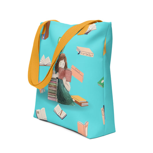 Tote Aqua Books Design