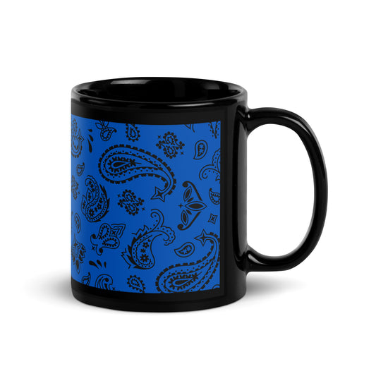 Mug - Bandana Black & Blue Design