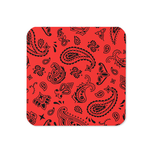 Coaster - Bandana Red & Black