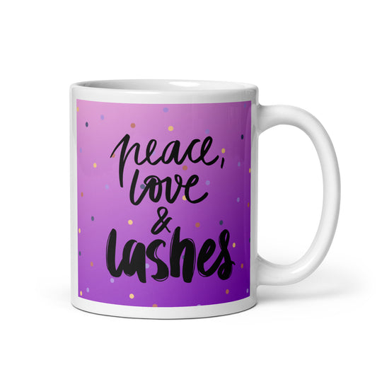 Mug - Peace Love & Lashes